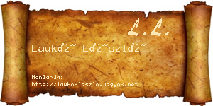 Laukó László névjegykártya