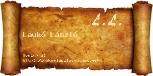 Laukó László névjegykártya